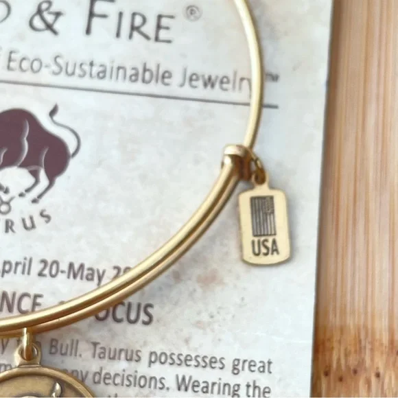 Taurus Wind and fire, the art of Eco sustainable jewelry, reclaimed bracelet - Picture 3 of 9